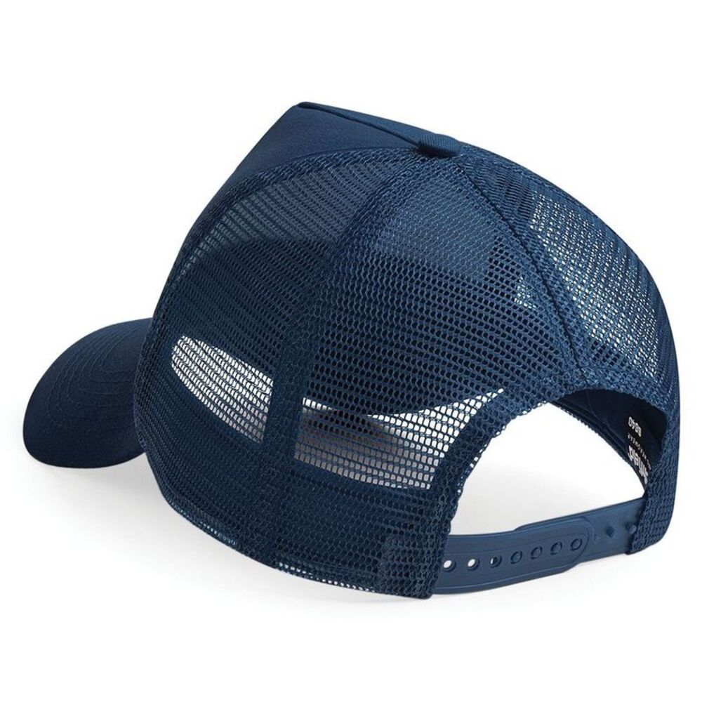 Beechfield Mens Half Mesh Trucker Cap/Headwear (Pack of 2) / French Navy/French - Picture 2 of 3